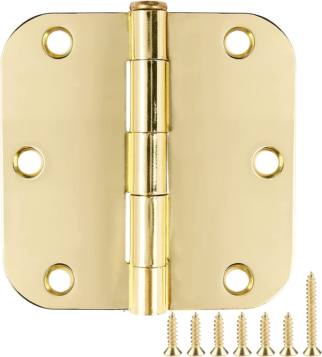 3.5 inch polished brass door hinges