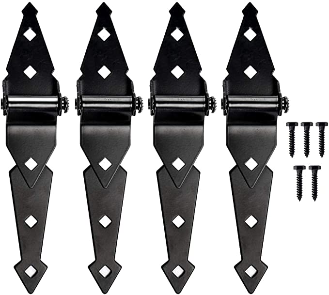 8 Inch Black Gate Hinges: Perfect for Sheds, Storage & Barns